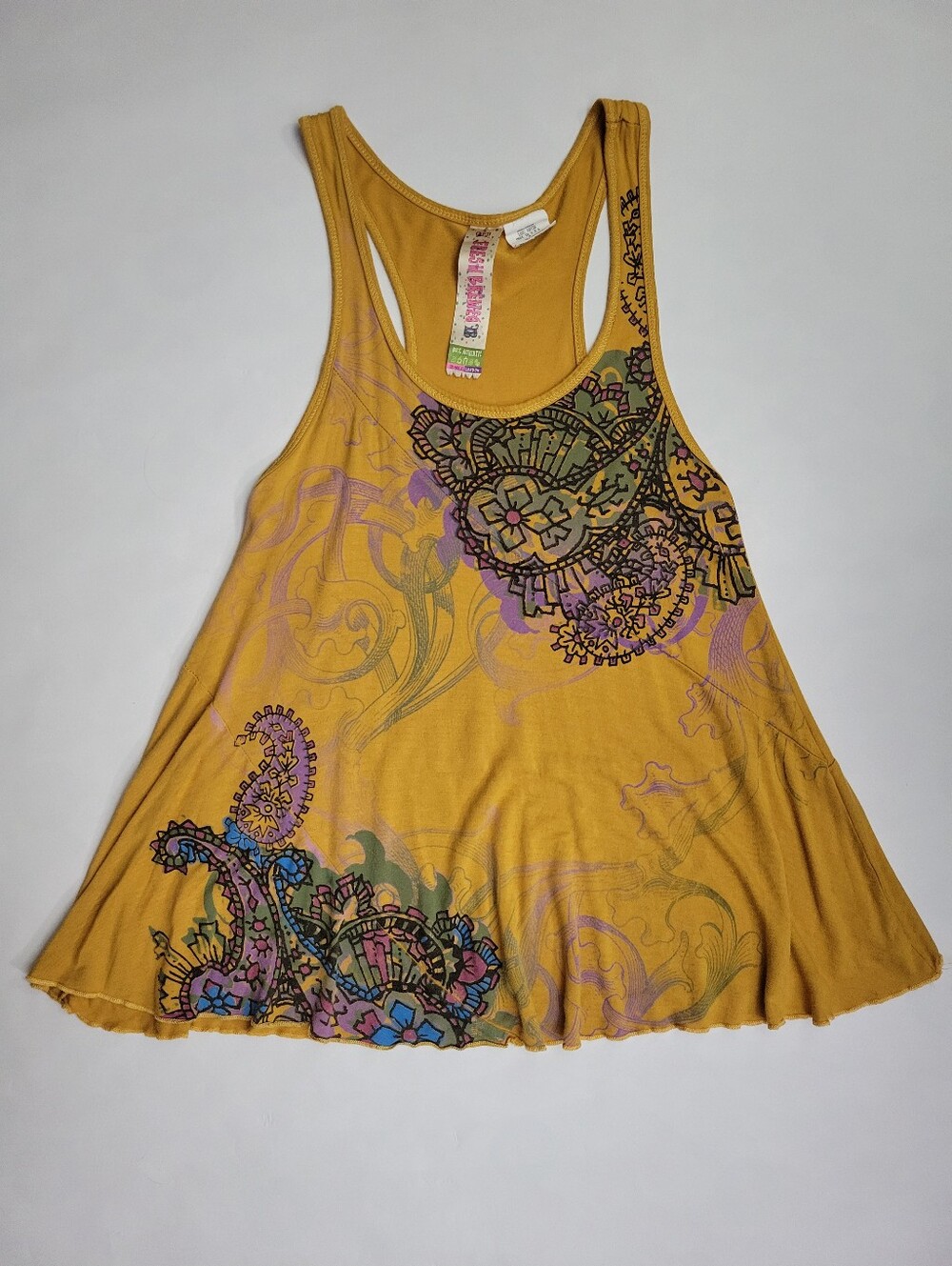 Y2K Bohemian Paisley Racerback Tank Top